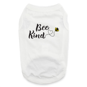 Bee Kind Dog Shirt (Color: White, size: X-Large)