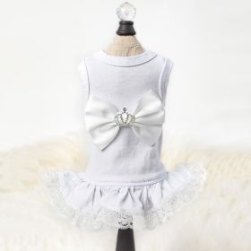 Royal Princess Dog Dress (Color: White, size: MD)
